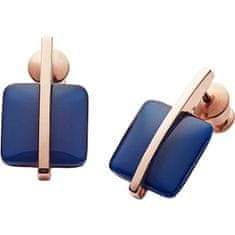 Skagen Rózsaszín aranyozott acél fülbevaló kék üveggel SKJ1136791