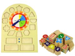 Lean-toys Fából készült oktatási óra szorter színes számok blokkok