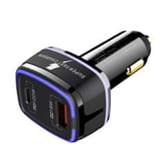 Blitzwolf BW-SD8 autós töltő USB / USB-C 100W, fekete