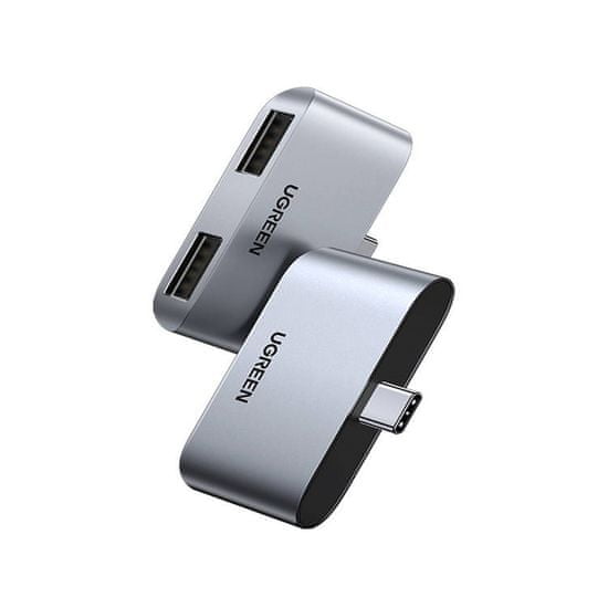 Ugreen CM412 adapter USB-C / 2x USB 3.0, szürke