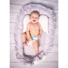 BELISIMA Luxus babafészek kisbabák számára Nyuszi szürke-rozsaszín