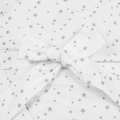 NEW BABY Pólya kókusz betéttel és masnival fehér szürke csillagok