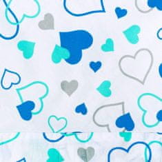 NEW BABY Klasszikus megkötős pólya kék szívecskék