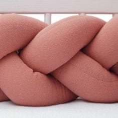 NEW BABY Védő fonott rácsvédő kiságyba muszlin rózsaszín