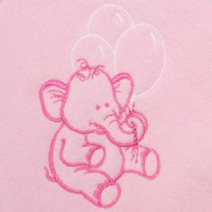 NEW BABY Gyermek frottír törölköző hímzéssel és kapucnival 80x80 rózsaszín elefánt
