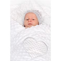 NEW BABY Luxus pólya Minky-ből fehér 73x73 cm