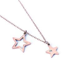 Vuch Stílusos bronz nyaklánc csillagokkal Rose Gold Big Star