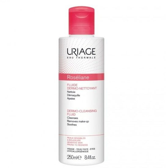 Uriage Dermo-tisztító fluid érzékeny, bőrpírra hajlamos bőrre Roséliane (Dermo-Cleasing Fluid) 250 ml