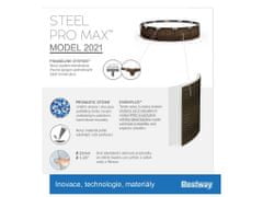 Bestway Steel Pro Max Rattan 3,66 x 1 m 56709 + Patrongyűrűs szűrő + Létra