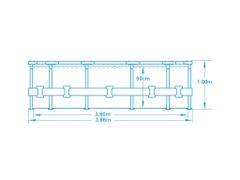 Bestway Steel Pro Max Rattan medence 3,66 x 1 m 56709 + szűrőbetét + lépcsőfokok