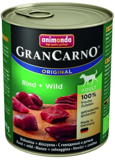 Animonda GranCarno Adult Kutyakonzerv, marha és vadhús, 6 x 800 g
