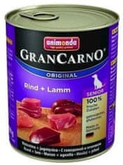 Animonda GranCarno Senior Kutyakonzerv, borjú és bárány, 6 x 400 g