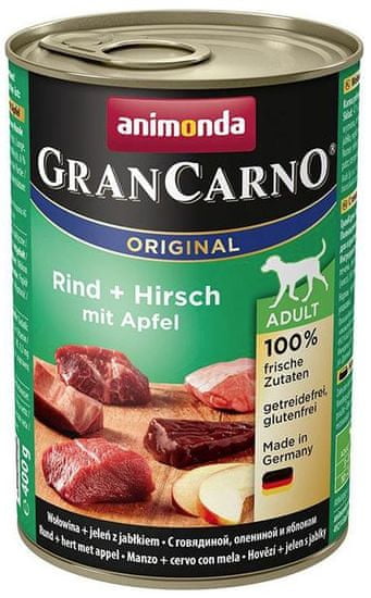 Animonda GranCarno Adult Kutyakonzerv, szarvas és alma, 6 x 800 g