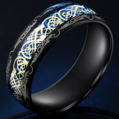 IZMAEL Ornament Gyűrű-Fekete/Kék/69mm