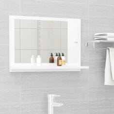Vidaxl magasfényű fehér forgácslap fürdőszobai tükör 60 x 10,5 x 37 cm 804568