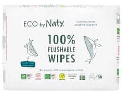 ECO by Naty ECO Naty szagtalan nedves törlőkendők - WC-ben lehúzható - előnyös kiszerelés (3 x 56 db)