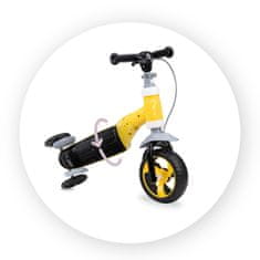 MoMi ELIOS pedál nélküli gyerekkerékpár és roller 2 az 1-ben, sárga