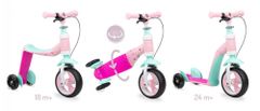 ELIOS pedál nélküli gyerekkerékpár és roller 2 az 1-ben, rózsaszín