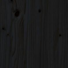 Greatstore fekete gyerek tömör fenyőfa ágykeret fiókokkal 80 x 200 cm
