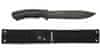 12355 Pathfinder kültéri kés 17 cm, fekete, műanyag, gumi, MOLLE nylon hüvely