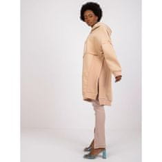 FANCY Női hosszú kapucnis pulóver BoOSTON bézs színű FA-BL-7571.64P_381875 Univerzális