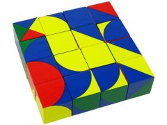 Lean-toys Fa puzzle színes blokkok mintázatok kártyák képzelet játék