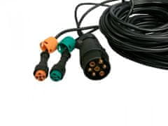 MULTIPA Utánfutó elektromos vezeték 7-pin / 7,5 m kábel LED lámpákkal 58.005, MULTIPA