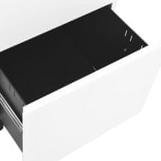 Greatstore fehér acél mobil iratszekrény 39 x 45 x 60 cm