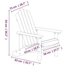 shumee 2 db fehér HDPE kerti adirondack szék