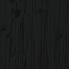 Greatstore fekete tömör fenyőfa tárolóláda 58 x 40,5 x 42 cm
