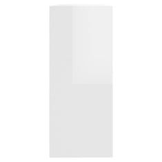 Greatstore magasfényű fehér térelválasztó könyvszekrény 100 x 30 x 72 cm