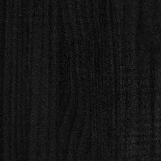 Vidaxl fekete fenyőfa könyvszekrény térelválasztó 100 x 30 x 71,5 cm 808212