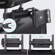 MISURA Autóba való összecsukható tablet- és mobiltelefon tartó-BLACK