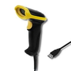 Qoltec lézeres vonalkódolvasó 1D | USB