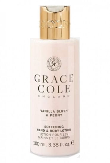Grace Cole hidratáló kéz- és testápoló krém utazási változatban - Vanilla Blush & Peony, 100 ml
