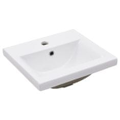 Vidaxl fehér vas fürdőszobai mosdókagylóváz beépített mosdóval 3101379
