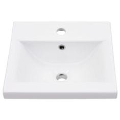 Vidaxl fehér vas fürdőszobai mosdókagylóváz beépített mosdóval 3101379
