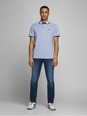 Jack&Jones 2 PACK - férfi pólóing JJEPAULOS Slim Fit 12191216 Bright Cobalt (Méret XL)