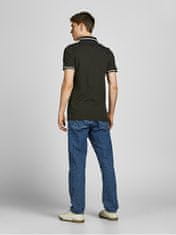 Jack&Jones 2 PACK - férfi pólóing JJEPAULOS Slim Fit 12191216 Navy Blazer Forest Night(PLAY1) (Méret XXL)