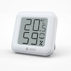 Airbi SMILE szobahőmérő és páratartalommérő - fehér