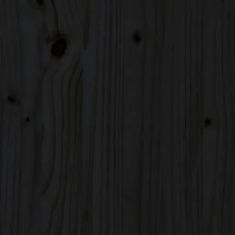 Greatstore fekete gyerek tömör fenyőfa ágykeret fiókokkal 90 x 200 cm
