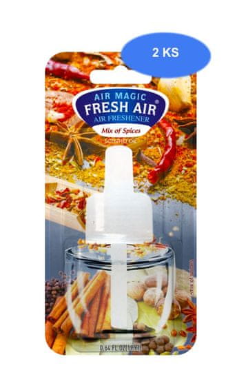 Fresh Air tartalék utántöltő elektromos légfrissítő 19 ml Fűszerkeverék (2 db)