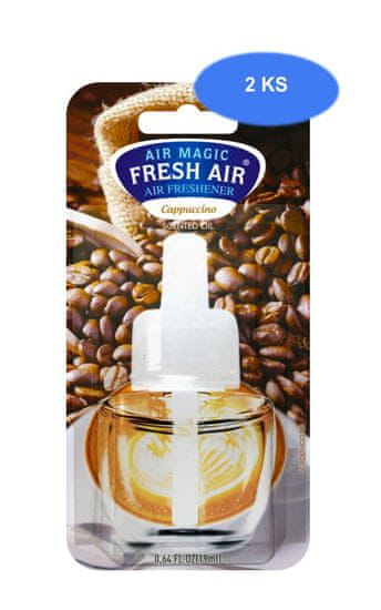 Fresh Air tartalék utántöltő elektromos légfrissítő 19 ml Cappuccino (2 db)