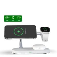 Tech-protect A12 3in1 MagSafe vezeték nélküli töltő mobil / AirPods / Apple Watch, fehér