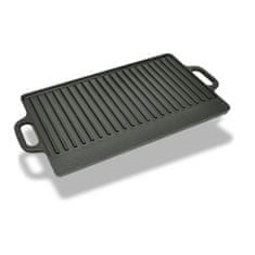 Vidaxl megfordítható öntöttvas grilltálca 38 x 23 cm 50126