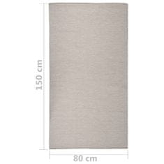 shumee tópszínű lapos szövésű kültéri szőnyeg 80 x 150 cm
