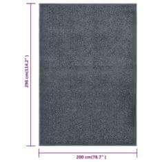 shumee antracitszürke rövid szálú szőnyeg 200 x 290 cm
