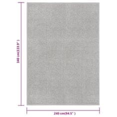 shumee világosszürke rövid szálú szőnyeg 240 x 340 cm