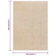shumee bézs rövid szálú szőnyeg 240 x 340 cm