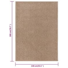 shumee barna rövid szálú szőnyeg 140 x 200 cm